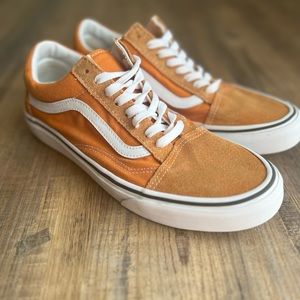 Vans old school orange shoes